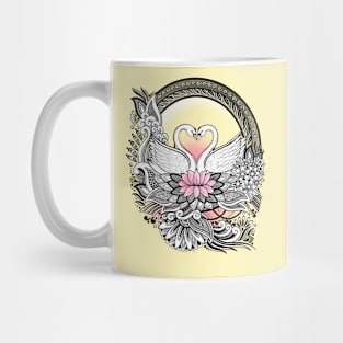 Swans Romantic Sunset Mug